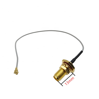 U.Fl'den Suya Dayanıklı IP67 SMA Dişi Konnektörlere 13mm İplik Koaksiyel RF Kablosu ile Tedarikçi
