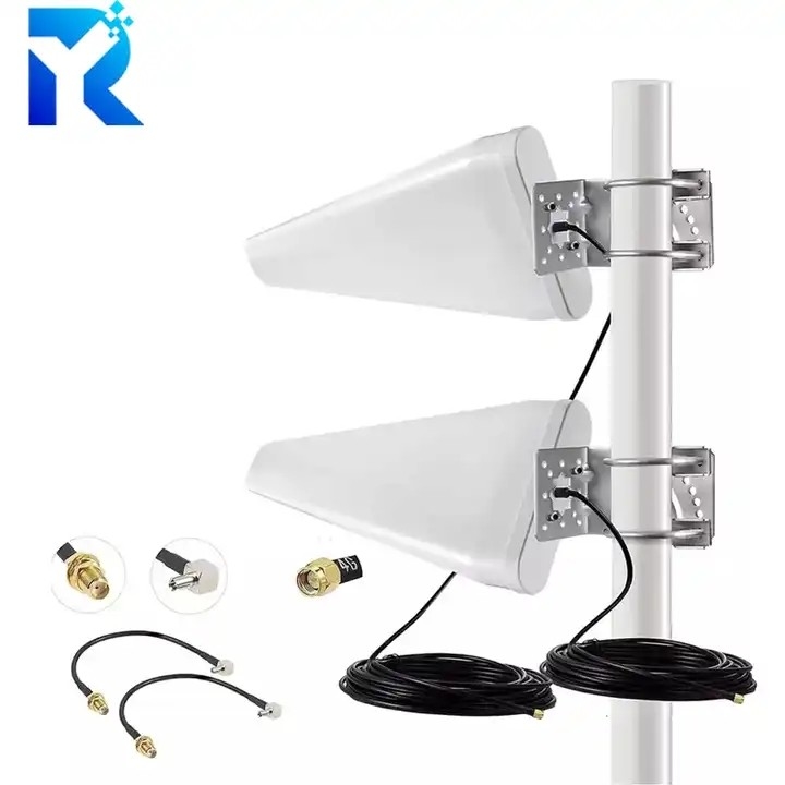 N Dişi Konnektörlü ve Beyaz 5D-FB L= 300mm Terminal Hatlı 4G LTE Yagi Anten