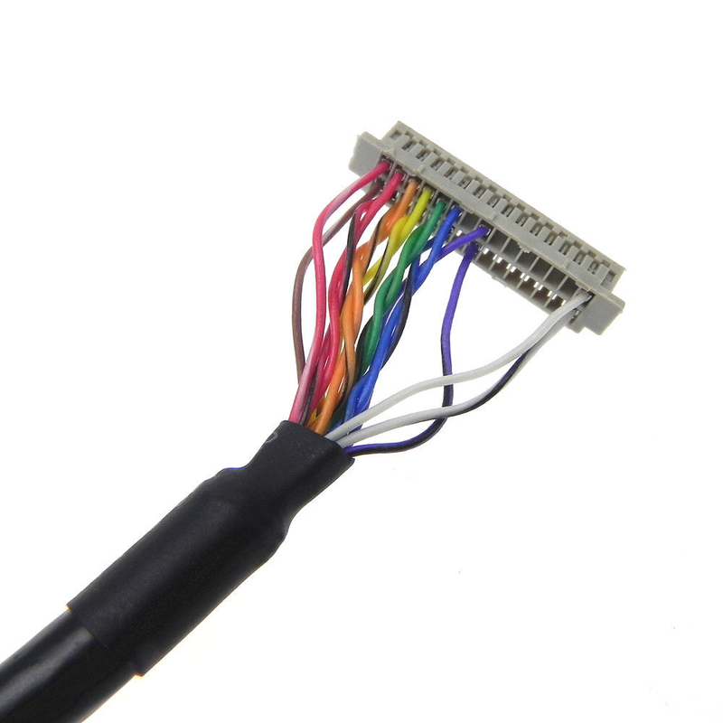 Özel  LCD Ekran LVDS Kablo Montajı Df13 1.25mm Pitch Soket DF20-20DS-1C 20 Pin