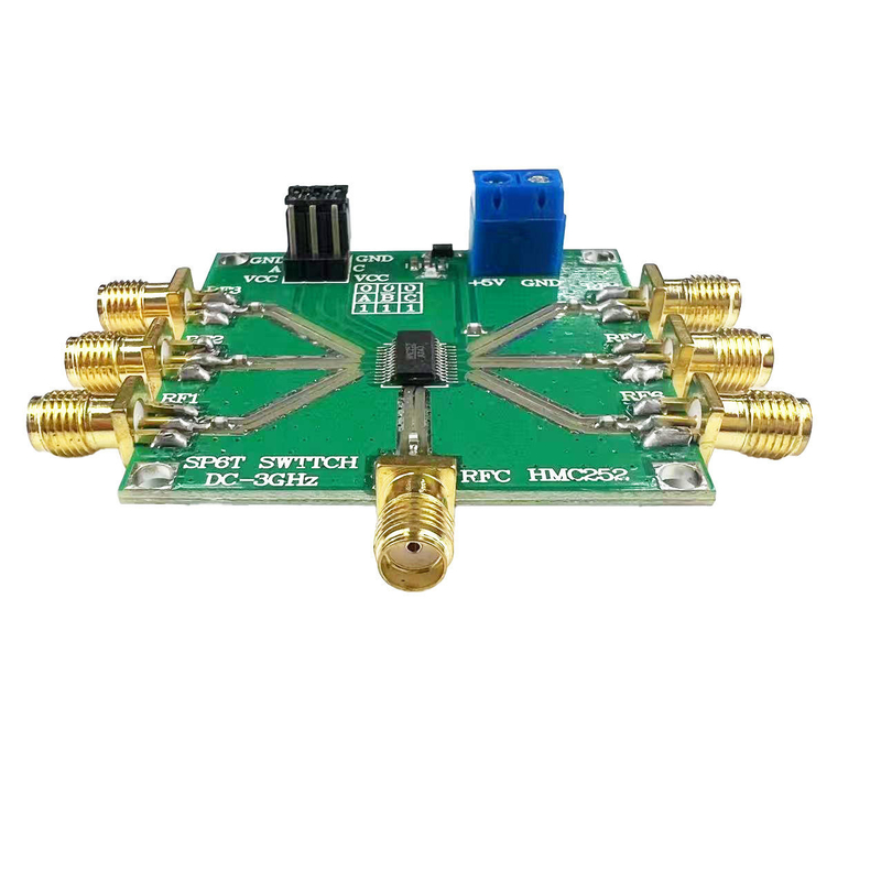 HMC252 DC-3GHz RF motor kontrolörü için PCB devreler kuruluşu rekabetçi olmayan SP6T anahtarı RF anahtarı 3V-5 için CATV/DBS MMDS