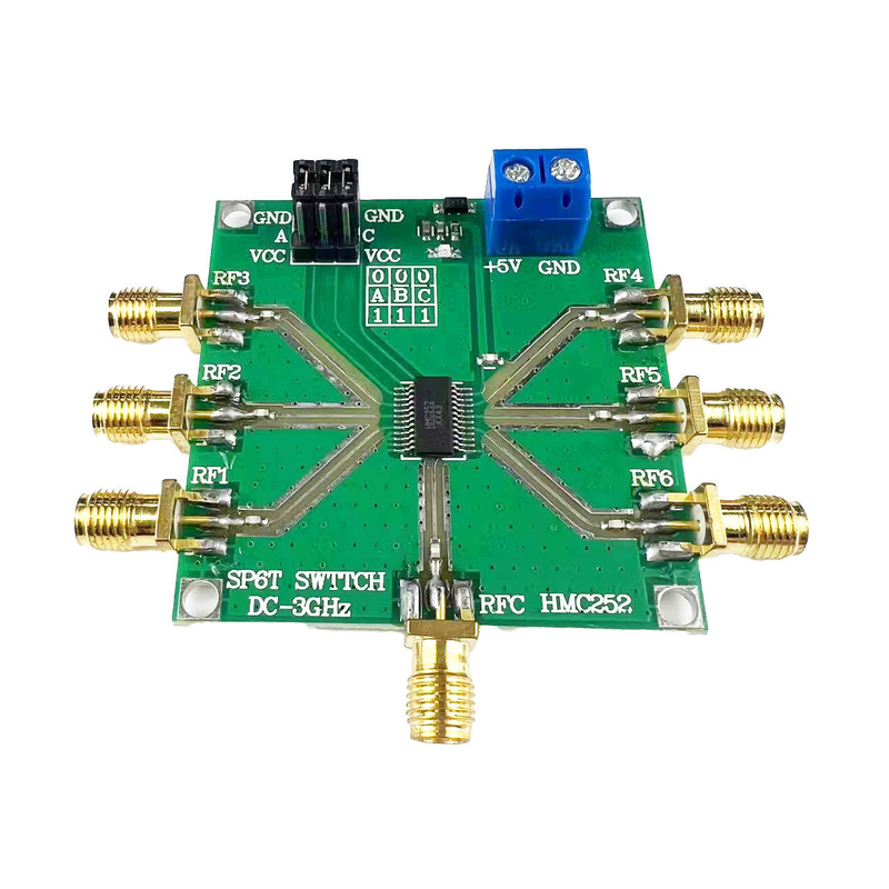 HMC252 DC-3GHz RF motor kontrolörü için PCB devreler kuruluşu rekabetçi olmayan SP6T anahtarı RF anahtarı 3V-5 için CATV/DBS MMDS