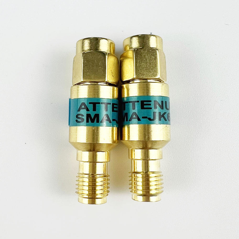 2W DC-6GHz SMA Erkeğe SMA Kadına Koaksiyel RF Attenuator 1/2/3/5/6/10/15/30db Attenuator SMA Sabit Bağlantılar Altın plaka