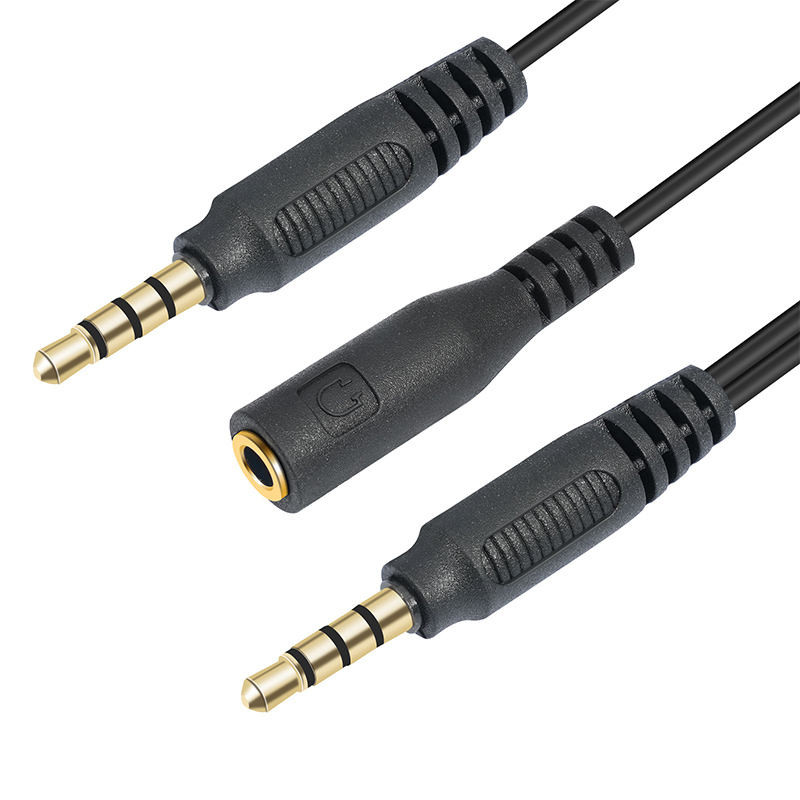 2 In 1 Kablo Dönüştürme Genişletme 3.5 Stereo Plug To 3.5 Stereo Plug To 4/1 