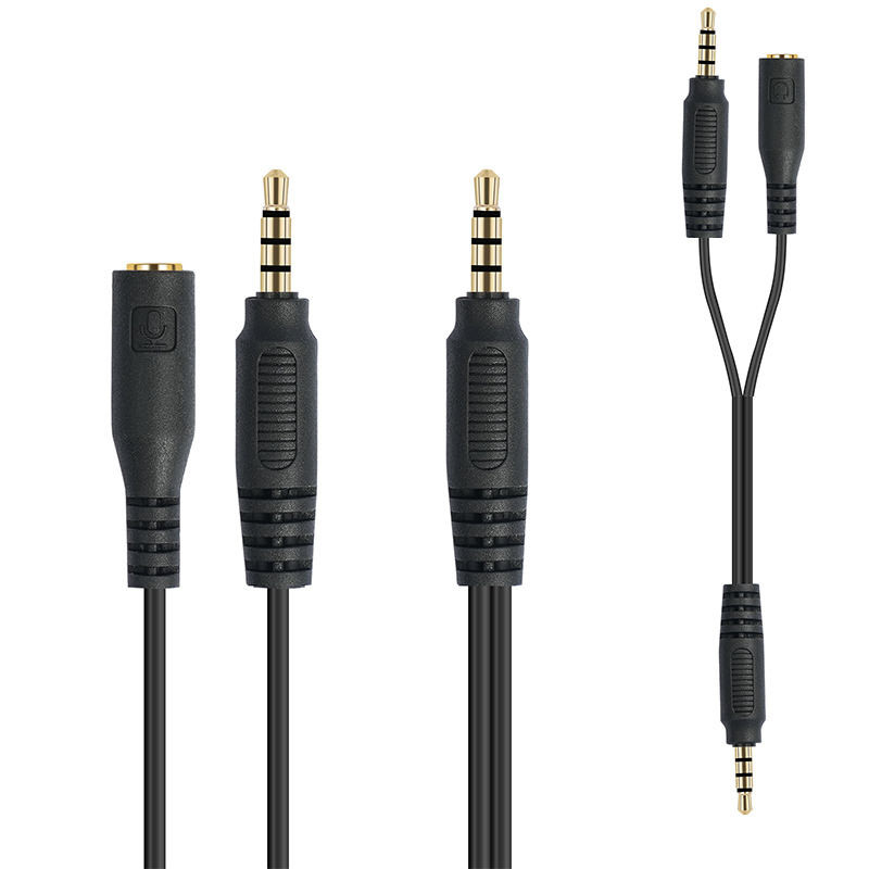 2 In 1 Kablo Dönüştürme Genişletme 3.5 Stereo Plug To 3.5 Stereo Plug To 4/1 
