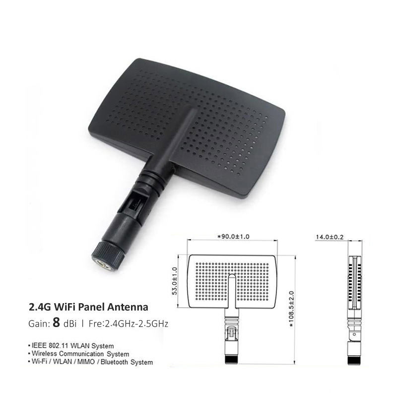 2.4G WIFI anten 2.4GHz doğrudan anten kazanan: 8dbi SMA IEEE 802.11 WLAN yönlendiricisi Bluetooth RF amplifier anten
