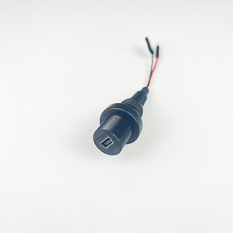 Özel Mini 5 Pin Kadın Panel Araç Kamyon Tekne Motosiklet Tablosu için Kırmızı Ve Siyah Tel Bağlantı Uzantı Kablosu