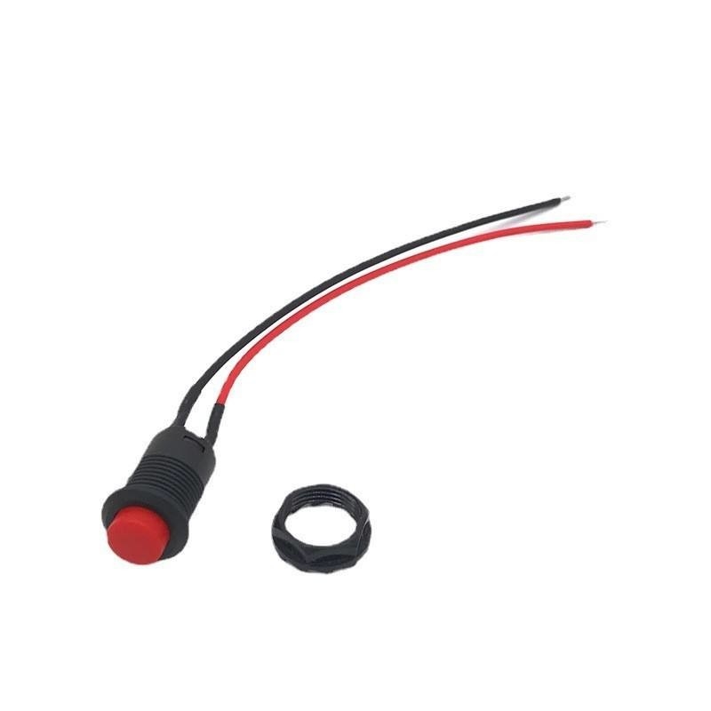 Wintai-Tech baskı düğmesi korn anahtarı 12v baskı düğmesi başlangıç anahtarı 12mm anlık baskı düğmesi Kablo montajı ile anahtar