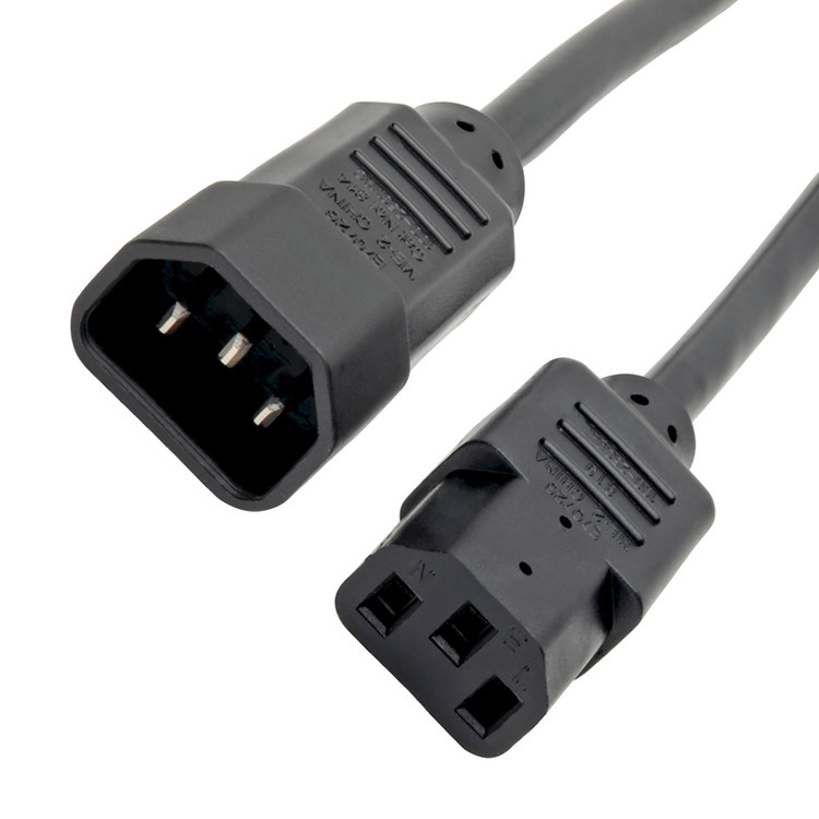 RY C13'den C14'e 10a 250v güç kablosu 18 Awg C14 Çıkışlı C13 eşleşmeleri