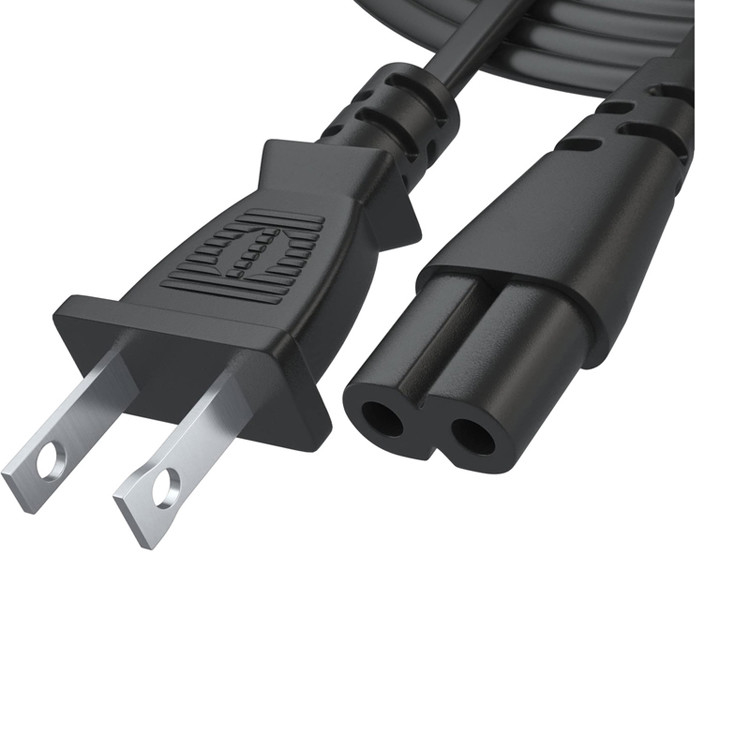 RY 12ft Elektrik Gücü Kablosu 2 Prong Ac Duvar Plug 2 Slot Led LCD
