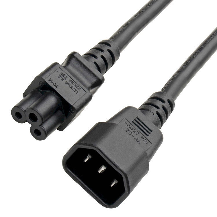 RY Bağlantı Adaptörleri C14'ten C5'e Güç Adaptörü Kablosu 7a 250v 18 Awg