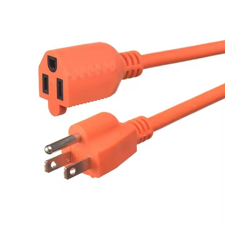 SJWT #12/14/16 AWG uzatma kablosu 10A 13A 15A 125V türleri topraklama 3pin elektrikli 125v ABD güç kabloları