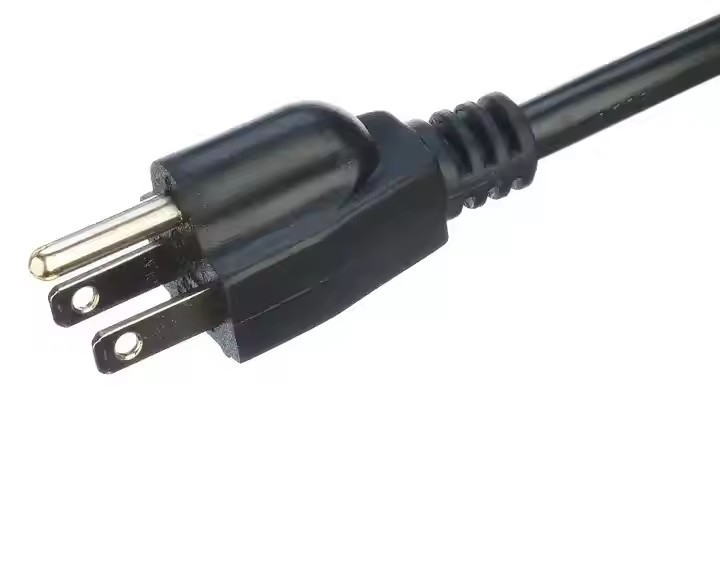 ETL sertifikalı 3 bakır çekirdek SJTW 10/12/14 Awg 3 ucu PVC yalıtım tel Nema 5-15p Çıplak Son AC güç kabloları