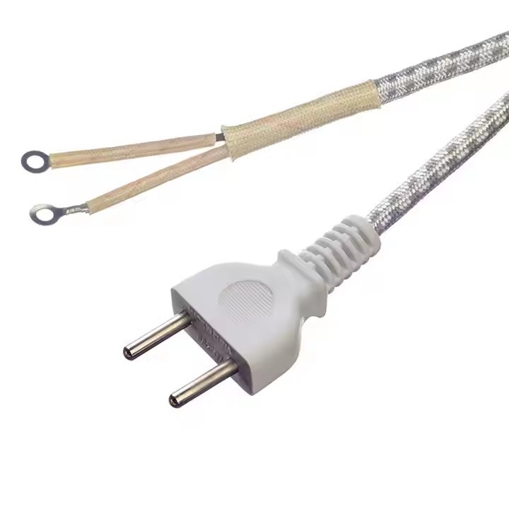 Sıcak Satış 2 Pin 220v 16a Yapışık Tel Güç Kablosu Kablo Led Lamp E27 Dc Bakır Karachi Güç Kablosu Pakistan'da Demir için