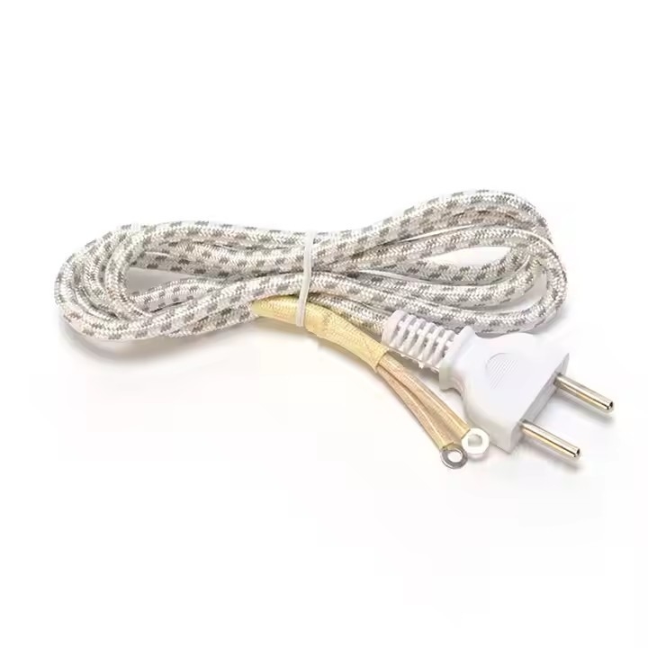 Sıcak Satış 2 Pin 220v 16a Yapışık Tel Güç Kablosu Kablo Led Lamp E27 Dc Bakır Karachi Güç Kablosu Pakistan'da Demir için