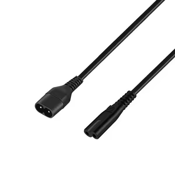 2.5A 250V CCC VDE ETL IEC onaylı uzatma güç kablosu C7 Düz açılı bağlantı C7