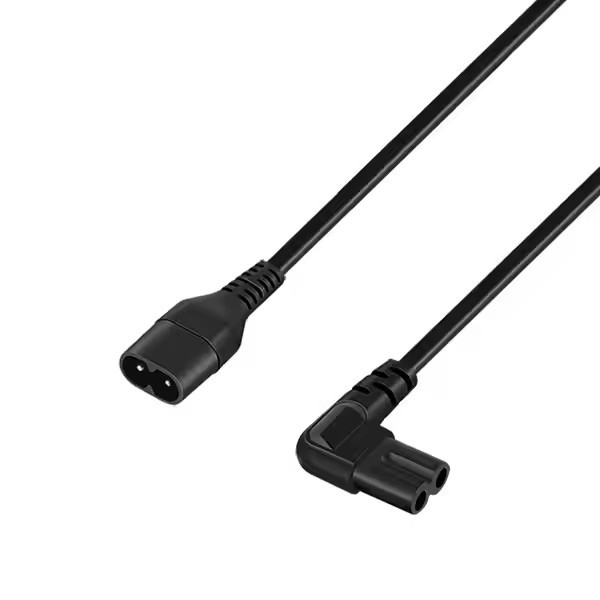 2.5A 250V CCC VDE ETL IEC onaylı uzatma güç kablosu C7 Düz açılı bağlantı C7