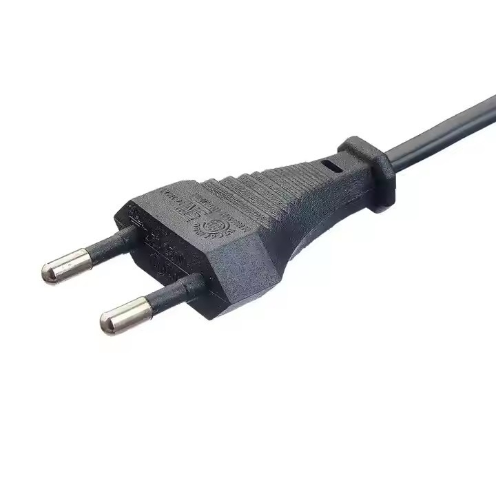 SNI Onaylı 2 Pin Tipi C7 Şekil 8 Şekil Dişi Fiş Siyah Güç Kablosu Kablo 1.2M/1.5M/1.8M Uzunluk Ev Restaurant