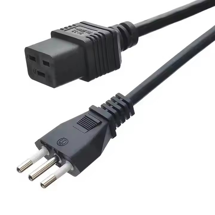 Iec-60320 3 Prong H05vv - F 3G 0.75 Bağlayıcı C19'dan C20'ye Bağlayıcı Bakır İletici Elektrik Kablosu Ev Aygıtları İçin