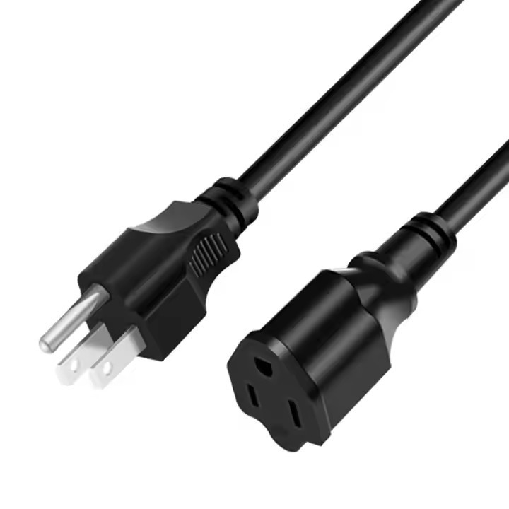 3 Pin Güç Kabloları Uzantı Kabloları Plug ile AC Kablo