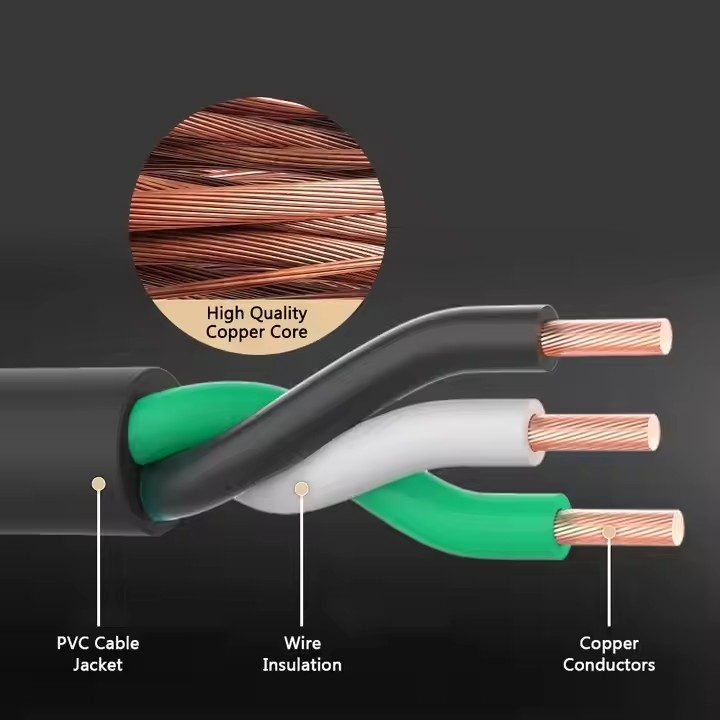 3 Pin Güç Kabloları Uzantı Kabloları Plug ile AC Kablo