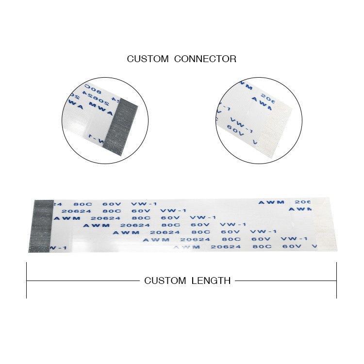 0.5mm 35-Pin Ffc Fpc Esnek Düz Kablo UL Standart 150mm Uzunlukta