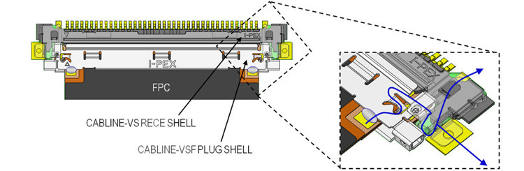 Sıvı Kristal Ekran Bağlantısı Ipex Lvds Kablo Kablosu-VSF 20645-040T-01 40P 0.5mm Pitch