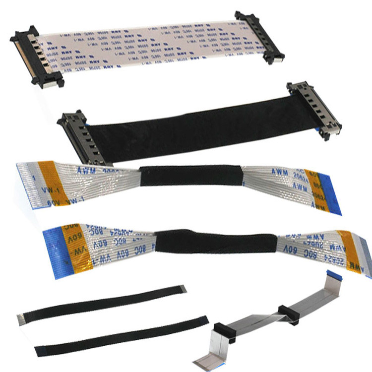 80mm 36AWG Çizgi FFC Esnek Düz Kablo 20P Patlama Güvenli Elektronik Bağlantı Esnek Düz Kablo Sinyal Kablo