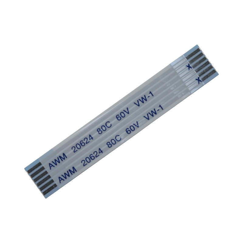 FFC Kablo Özel 6 Pin 1.25mm Pitch Genel Uzunluk 30~2000mm P7 Tip Esnek Düz FFC Awm Elektronik Kablo