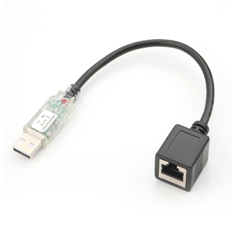 USB RS422'den RJ45'e 8P8C Kadın Nikel Kaplamalı WB-1800-BT Endüstriyel Ağ Debug Adaptörü Kablosu