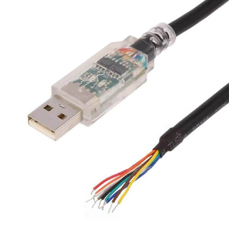 Endüstriyel özel tel kemer RS-422 seri protokol kablosu USB-RS422-WE-1800-BT yarı kesilmiş tel