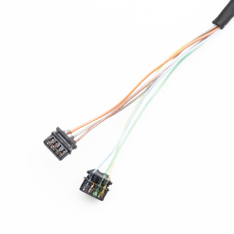 Fabrika özelleştirilmiş 0.6 Pitch JST 04XSR TO JST 10XSR IDC Kablo Harness Kablo Montajı