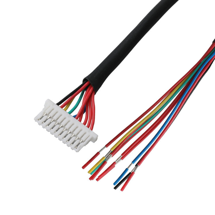 Lvds Kablosu 10P JST SHLP-10V-S-B Yarım Çizilmiş Kullanımlı Koaksiyel Kablo Montajları Otomotiv
