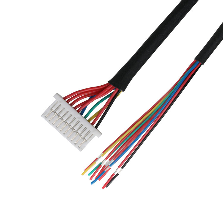 Lvds Kablosu 10P JST SHLP-10V-S-B Yarım Çizilmiş Kullanımlı Koaksiyel Kablo Montajları Otomotiv