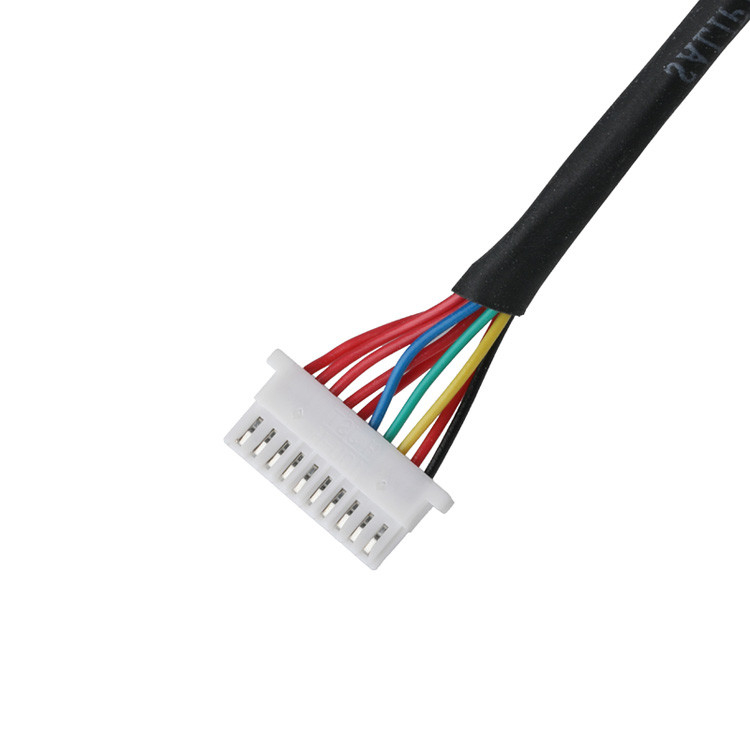 Lvds Kablosu 10P JST SHLP-10V-S-B Yarım Çizilmiş Kullanımlı Koaksiyel Kablo Montajları Otomotiv