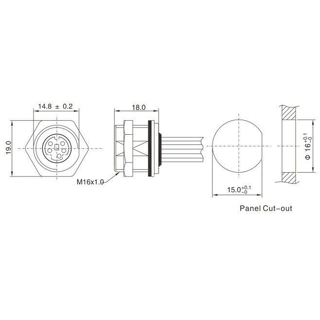 Fabrika MD WF 6 Pin Mini Din Kablo, IP67 Düz Isobus Kablo Lvds Ekran Bağlantısı