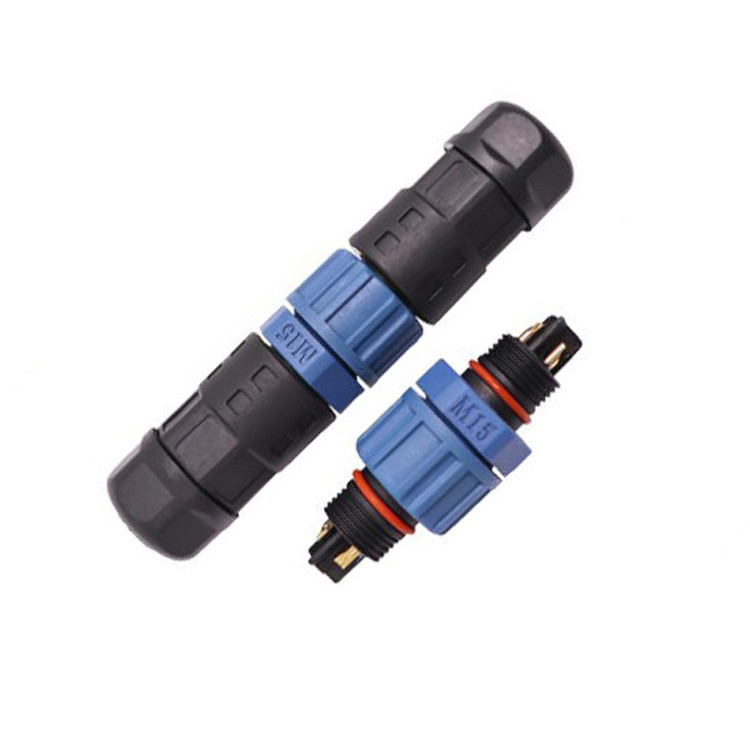 IP67 Su geçirmez M15 Endüstriyel Dairesel Bağlantı 2 3 Pin ile Lehimleme Tipi Montaj Bağlantısı
