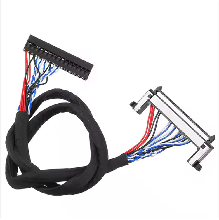 UL1571 28AWG Lvds Ekran Kablosu 30 Pin 1.0mm Dupont 2 * 15 Pin Konnektör 2.0mm