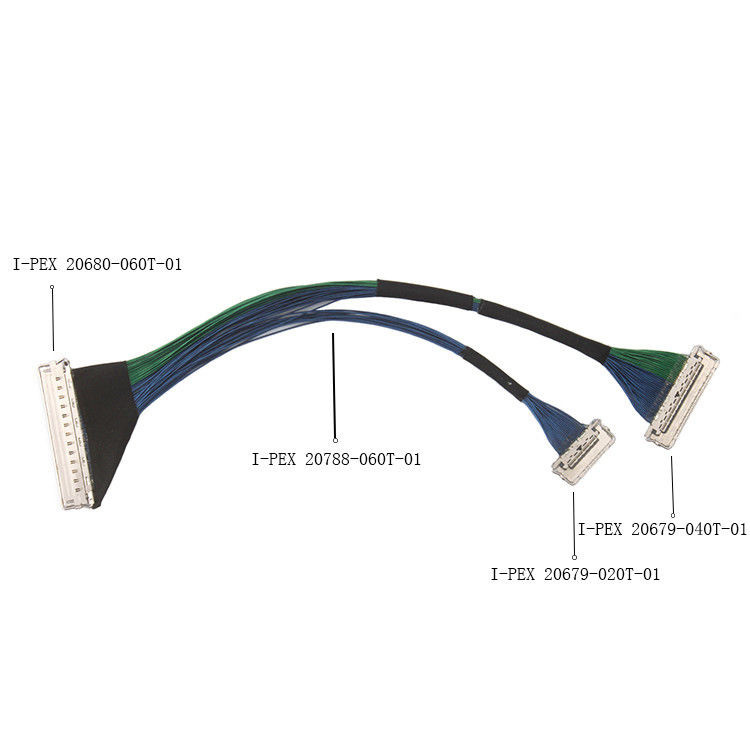 EMI Koruma 60 Pin Mikro Koaksiyel Kablo, I Pex Kabline-CA II PLUS LVDS EDP Kablo 20788 060T 01 ile