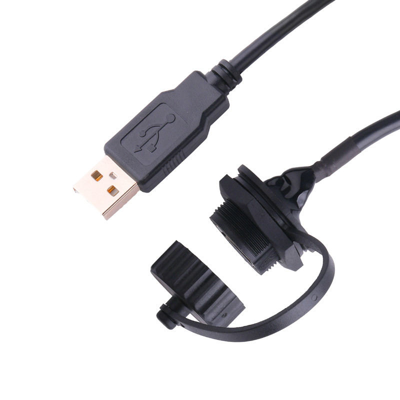 USB 2.0 A Dişi konektör, Kalkanlı ve USB 2.0 A USB kablolarına kapaklı ölçüye göre yapılır