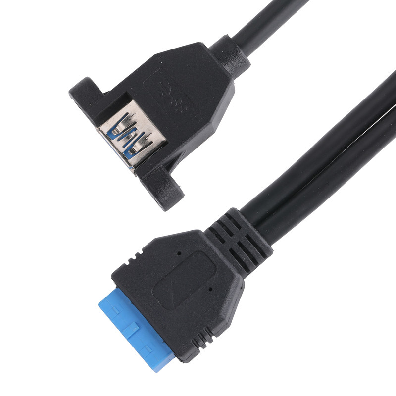 USB 3.0 Ön Panel Ana tahtası 19/20 Pin Kablo USB Kadın Splitter Adaptör Uzantı Bağlantısı