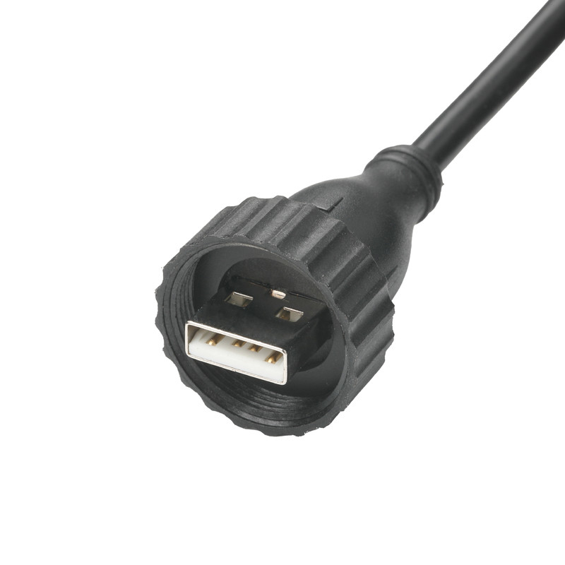 USB2.0 A Tipi Erkek M Tipi Su geçirmez Arayüz USB2.0 Kablosu Endüstriyel Sabit Veri Bağlantı Kablosu Araç için