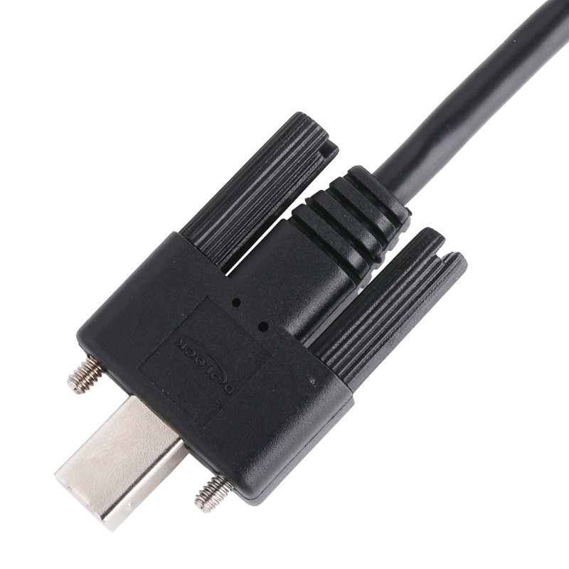 örgü Siyah UL Yazıcı Bağlantı Kablosu USB 2.0 Tipi A'dan Tipi B'ye Kilitleme