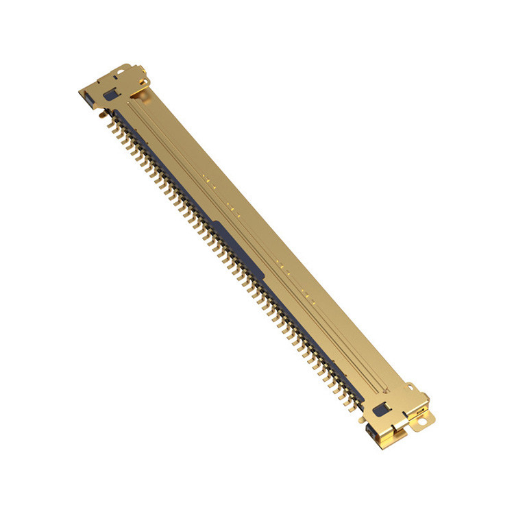 CABLINE-VS 20453-250T-03S, yatay çiftleşme tipine sahip 0,5 mm'lik bir pitch ile 50 pinlik mikro-koaksiyel konektör