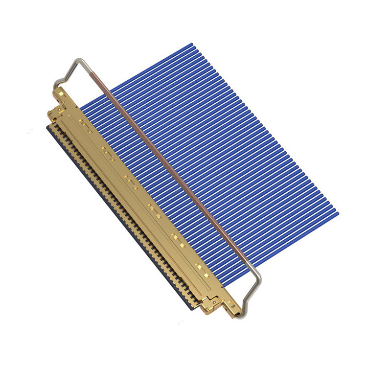 CABLINE-VS 20453-250T-03S, yatay çiftleşme tipine sahip 0,5 mm'lik bir pitch ile 50 pinlik mikro-koaksiyel konektör