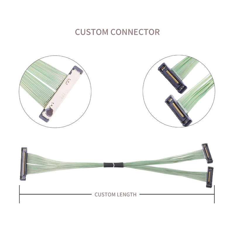 I-Pex Kablo ss 35P Mikro Koaksiyel Kablo 20380-035t-06 Lvds Bağlantısı 0.4mm Pitch Right Angle