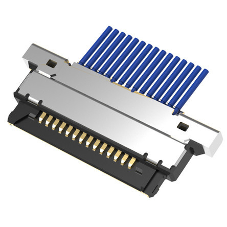 Mikro Koaksiyel Kablo Montajı 20345-015T-32R 15 Pinli, 0.4 mm Çaplı ve Yatay Çiftleşme Tipi Mikrokoksal