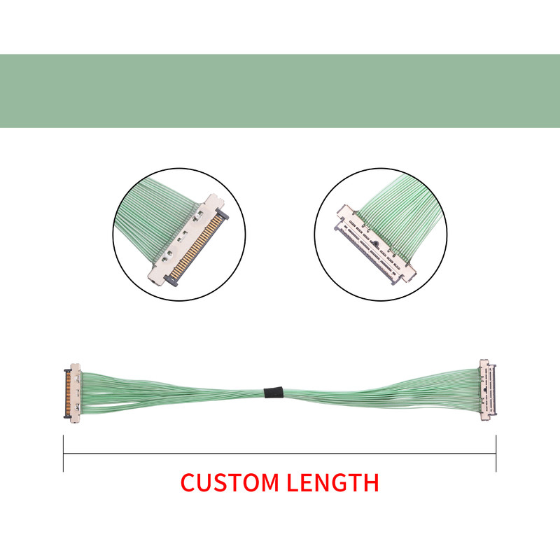 KEL 0.4mm Pitch Mikro Koaksiyel Kablo USL20-30SS-010-C 30 Pin 40 Pin İnce Fiş Tasarımı