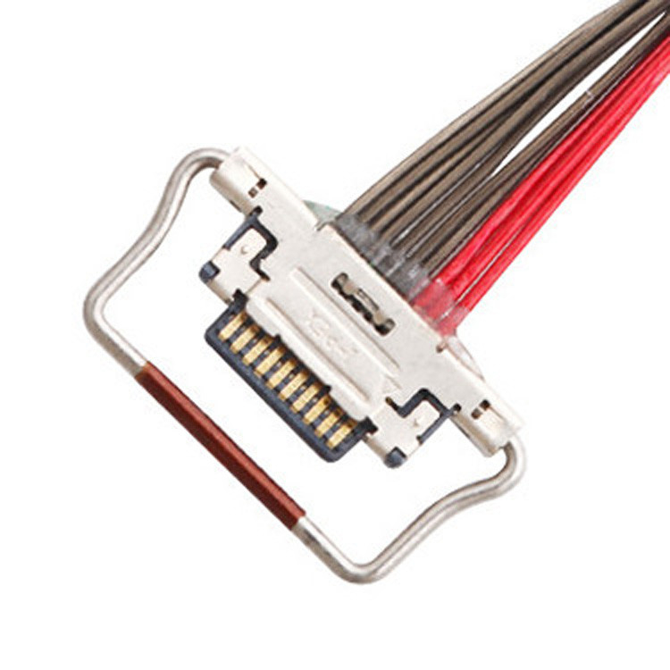 Bir 10 Pin LVDS Mikro Koaksiyel Kablo, Uzunluğu 150mm, I-PEX Bağlantısı 0.4mm Pitch, 20633-310T-01S olarak tanımlanmıştır