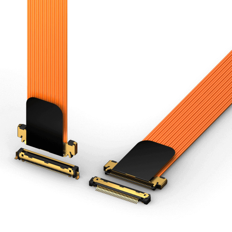 KEL Mikro Koaksiyel Kablo TSL Serisi Yüksek Performanslı Koaksiyel Kullanımlar İletişim Hızı 32Gbps Pitch 0.55mm
