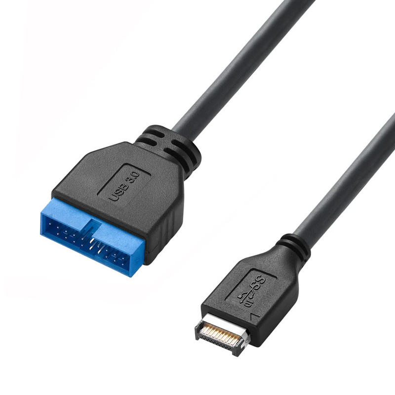 Bilgisayar Ana tahtası Güç Kablosu USB 3.1 Tip-E Erkeğe IDC20P Erkeğe Adaptör Kablosu 20 Pin Uzantı Kablosu